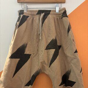 nununu brown bolt shorts 12-14 year